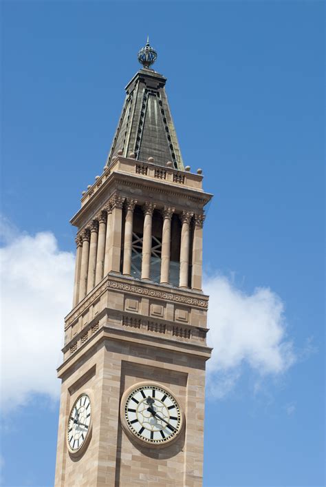 photo  brisbane city hall clock tower  australian stock images
