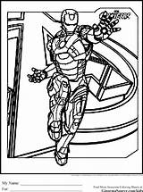 Coloring Avengers Pages Man Great Iron Kids sketch template