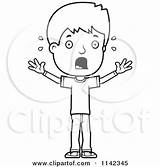 Boy Stressed Teenage Adolescent Cartoon Coloring Clipart Thoman Cory Outlined Vector 2021 sketch template