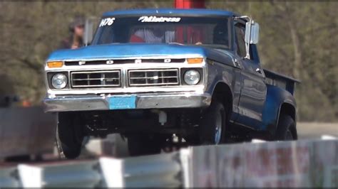 fords version   farm truck drag racing fordtrucks dragracing youtube