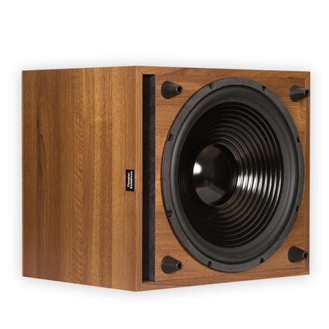 theater solutions subdm home theater powered  subwoofer mahogany  ebay