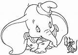 Dumbo Timothy Coloring Mouse Pages Nut Hold Happy Mice Kids Drawings Printable Disimpan Dari sketch template