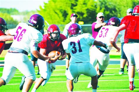 tiger football works  skills sees improvements  scrimmage