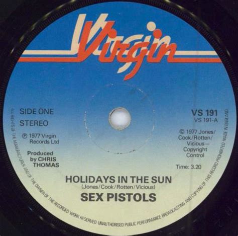 Sex Pistols Holidays In The Sun Uk 7 Vinyl Single 7 Inch Record 45