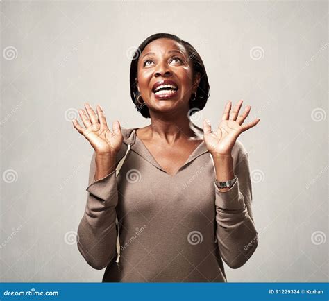 happy black woman stock photo image  human merry