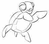 Coloring Turtle Baby Sea Pages Lines Deviantart Comments Coloringhome sketch template