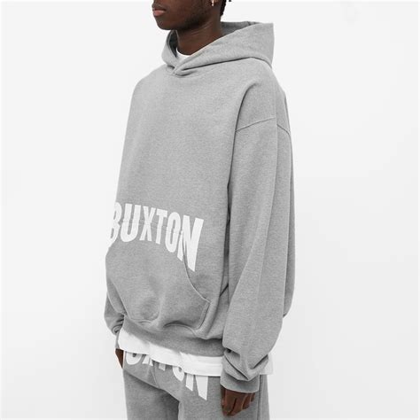 cole buxton boxing print popover hoodie grey marl  nl