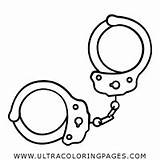 Handcuffs Coloring Pages Getcolorings sketch template