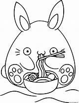 Kawaii Coloring Bunny Pages Easter Printable Print Color sketch template