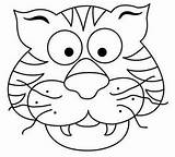 Mask Tiger Coloring Worksheets Preschool Comment First sketch template