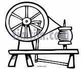 Wheel Drawing Spinning Cotton Boll Getdrawings Google Weaving sketch template