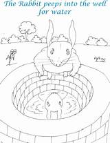 Rabbit Well Coloring Lion Isaac Kids Digs Wells Pages Story Into Showing Template sketch template