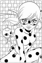 Ladybug Miraculous Coloriage Dessin Imprimer Tikki Colorir Stampare баг леди раскраски кот супер Disney Marinette Mascote Miraculos Colorier Ausmalbilder Paw sketch template
