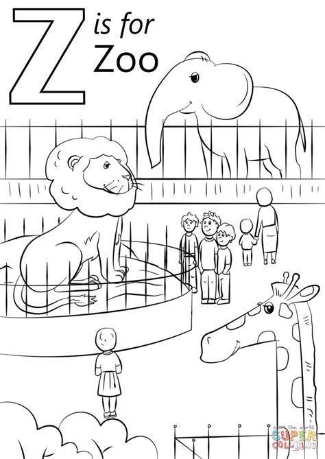 letter    zoo coloring page  printable coloring pages