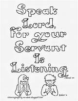 Samuel Coloring Pages Bible Listening Servant Speak Lord Kids Sheets Sunday School Color Printable Colouring God Print Activities Speaks Adron sketch template