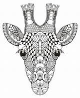 Giraffe Zentangle Head Animals Coloring Mandala Pages Behance Freehand Para Stylized Pencil Mandalas Colorear Animales Craftwhack Inspiration Animal Vector Dibujos sketch template