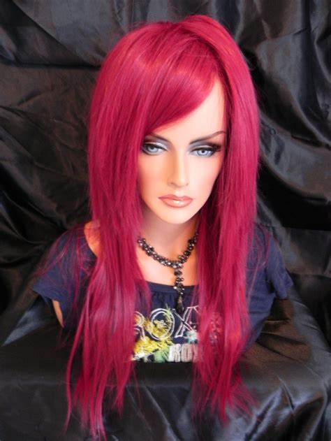 great wigs on this site on sale dark auburn red long straight