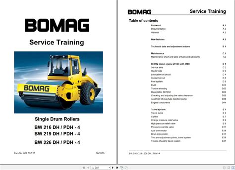 bomag machinery bwdh  bwpdh  service training auto repair manual forum heavy