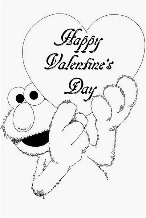elmo valentines valentines day coloring page valentines day