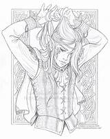 Coloring Pages Fairy Elf Adults Adult Elves Royalty Lineart Luke Colouring Male Saimain Fantasy Deviantart Books Drawings Line Sheets Prince sketch template