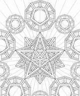 Dodecahedron Fractal Stellated Coloringhome Adults Mandala sketch template