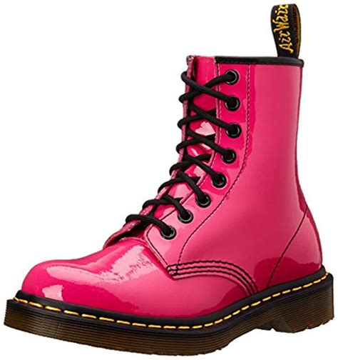 dr martens dr martens original  patent boots  hot pink pink save  lyst