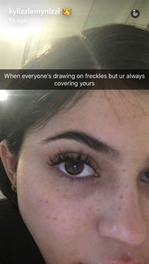 Kylie Jenner Shows Her Freckles On Snapchat Popsugar Beauty