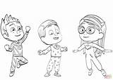 Pajama Pj Heroes sketch template