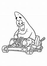 Coloring Go Kart Pages Popular Patrick Star Mario Library Printable Coloringhome sketch template