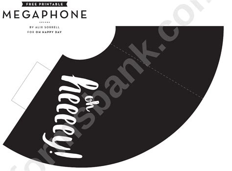 megaphone template printable