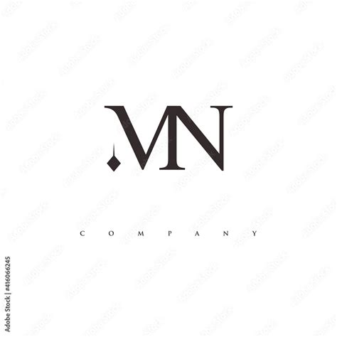 monogram mn logo design vector stock vektorgrafik adobe stock