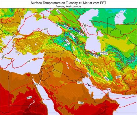 syria surface temperature  tuesday  apr  pm eest