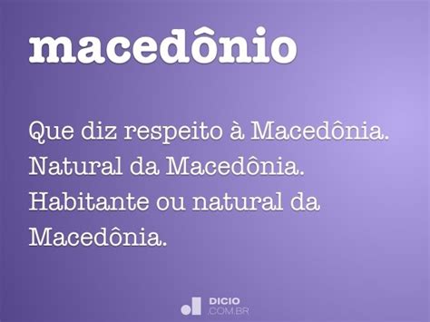 macedonio dicio dicionario  de portugues