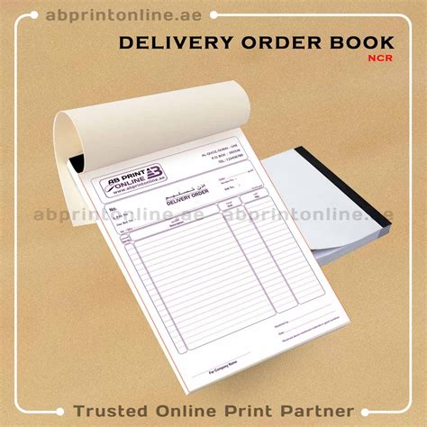 delivery order bookncr ab print
