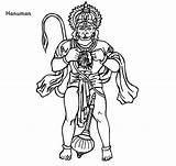 Hanuman Drawing Coloring Lord Colour Wallpaper Sketch Wallpapers Simple Pages Template sketch template