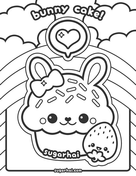 cute kawaii food coloring pages coloring home