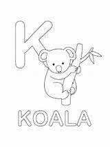 Koala Coloring Pages Alphabet Printable Koalas Spanish Preschool Bear Craft Colouring Outline Drawing Kids Template Books Printables Mr Getdrawings Australia sketch template