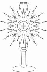 Coloring Catholic Monstrance Eucharist Ciborium Communion Entitlementtrap Sketch Justsayin sketch template