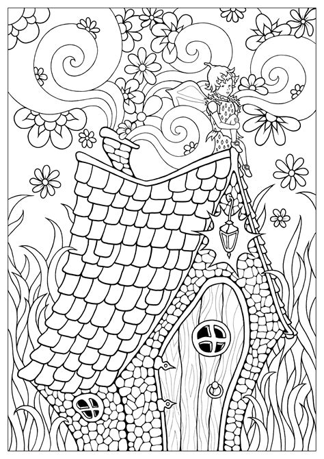 printable easy fairy coloring pages