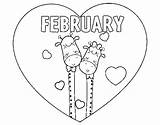February Coloring Coloringcrew sketch template