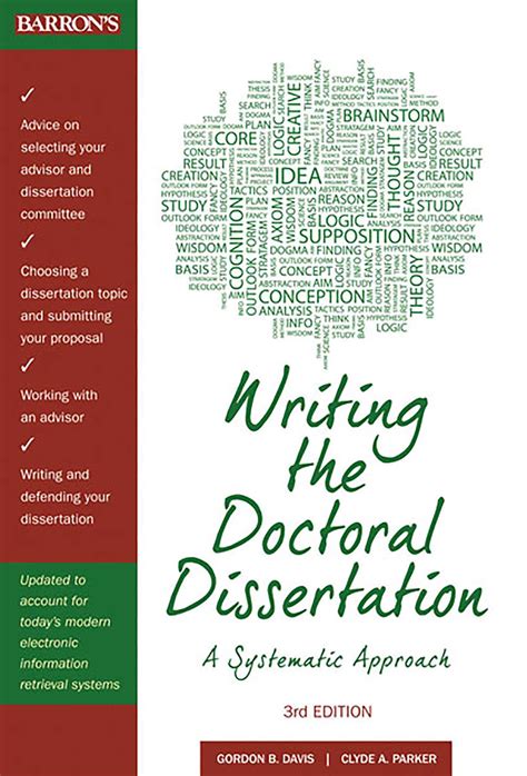writing  doctoral dissertation  systematic approach edition