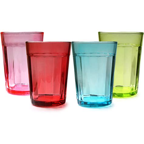 multi colour drinking glasses drinkstuff