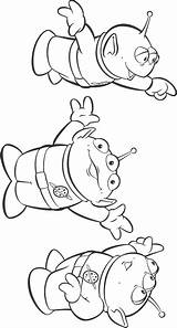 Toy Story Alien Space Colouring Aliens Print Pages Disney Coloring sketch template