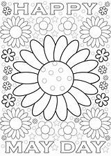 May Flowers Colouring Printables sketch template