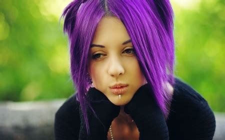 purple hair models female people background wallpapers  desktop