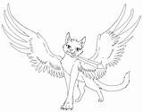 Cat Coloring Warrior Drawing Winged Cats Pages Warriors Print Deviantart Wings Lines Line Ages Battling Dragon Coloringhome Popular Comments Deviant sketch template