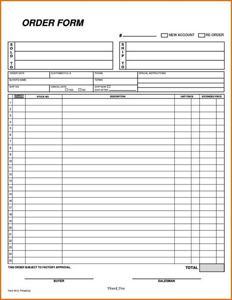 order forms template sampletemplatess sampletemplatess