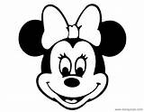 Minnie Mouse Pages Face Coloring Cartoon Mini Template Disney Printable Drawing sketch template