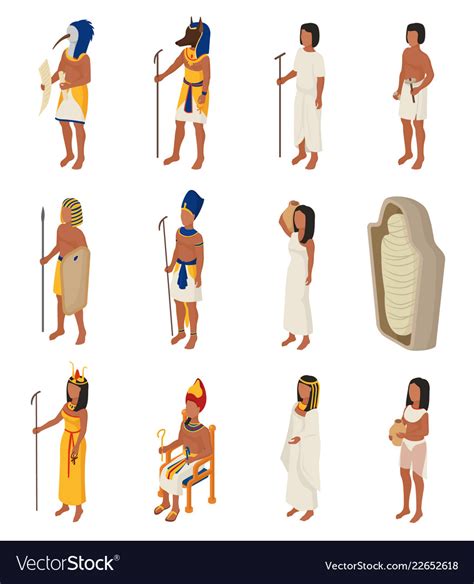 egyptian ancient egypt people character royalty free vector