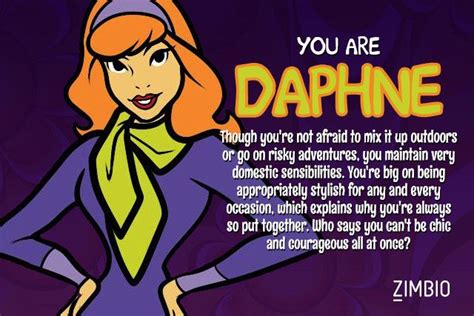 i took zimbio s scooby doo character quiz and i m daphne who are you scooby doo scooby